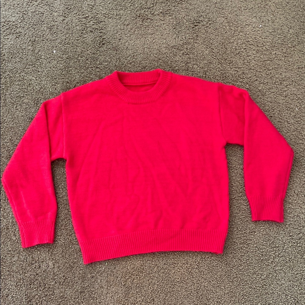 Vibrant Knitted Red Sweater